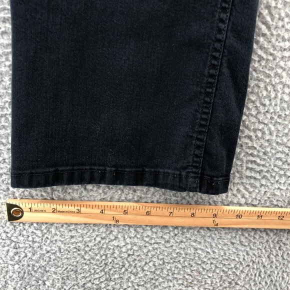 Levis Jeans Womens 12 Black Denim At Waist Bootcut Stretch Signature Western - Picture 11 of 12